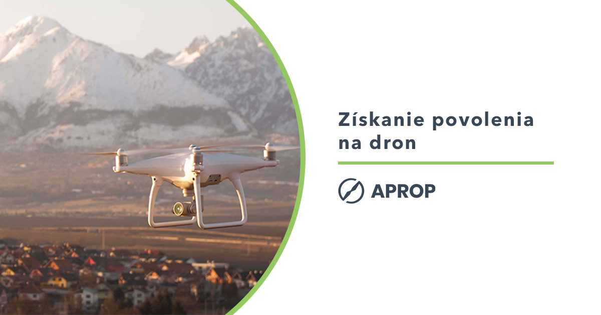 Titulný obrázok s grafikou pre získanie povolenia na lietanie s dronom na slovensku