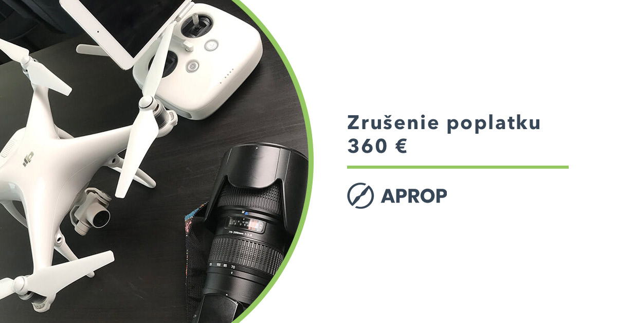Titulný obrázok pre článok k zrušeniu poplatku pre komerčné využívanie dronu na slovensku